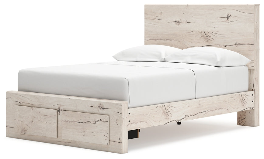 Full Panel Storage Bed with Mirrored Dresser
