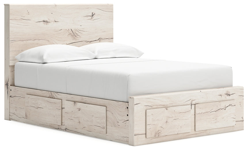 Full Panel Storage Bed with Mirrored Dresser