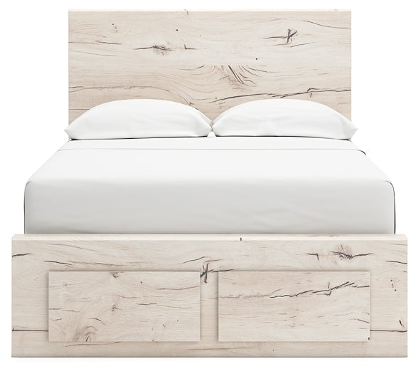 Full Panel Storage Bed with Mirrored Dresser