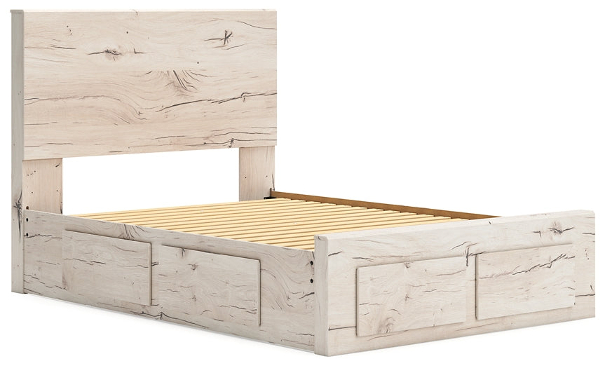 Full Panel Storage Bed with Mirrored Dresser