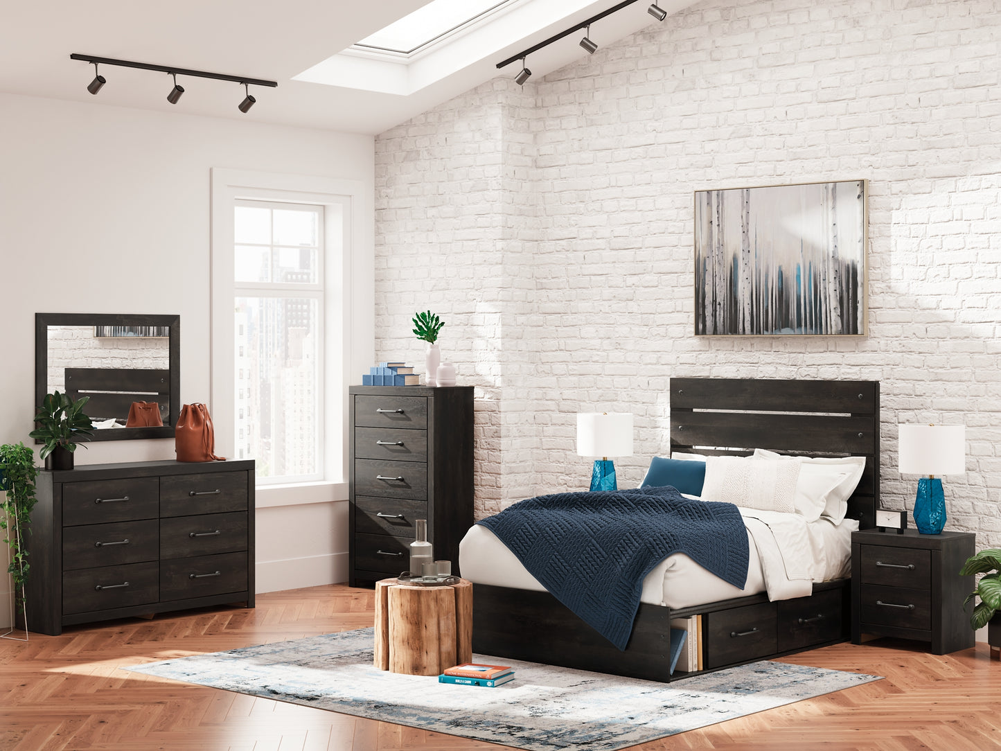 Hollivern Panel Bed With Storage