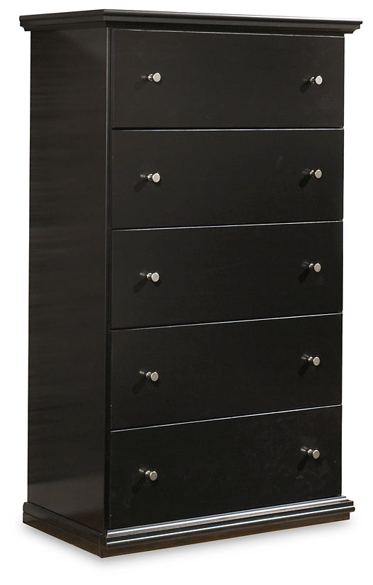 Twin Panel Bed with Mirrored Dresser and Chest