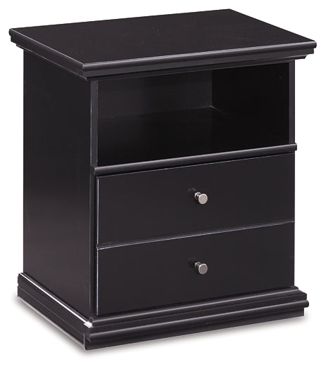 Twin Panel Bed with Mirrored Dresser and Nightstand