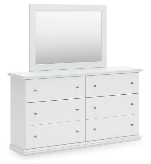 Bostwick Shoals Queen Panel Bed with Mirrored Dresser and Nightstand