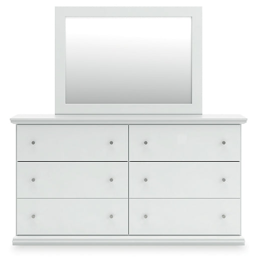 Bostwick Shoals Queen Panel Bed with Mirrored Dresser and Nightstand