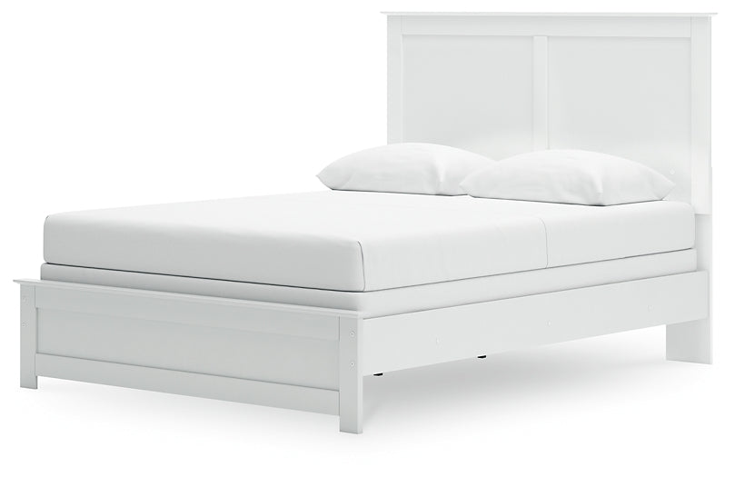 Bostwick Shoals Queen Panel Bed with Mirrored Dresser and Nightstand
