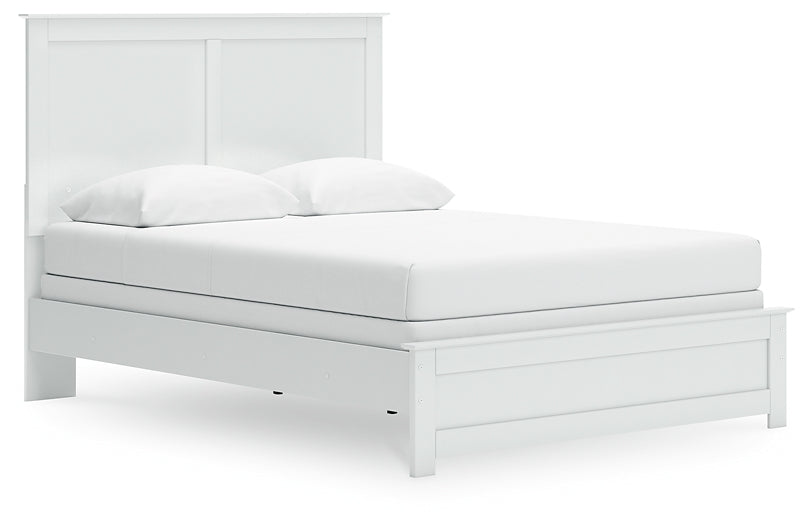 Bostwick Shoals Queen Panel Bed with Mirrored Dresser and Nightstand