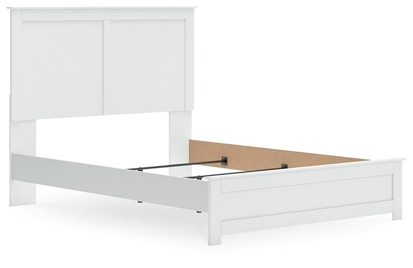 Bostwick Shoals Queen Panel Bed with Mirrored Dresser and Nightstand
