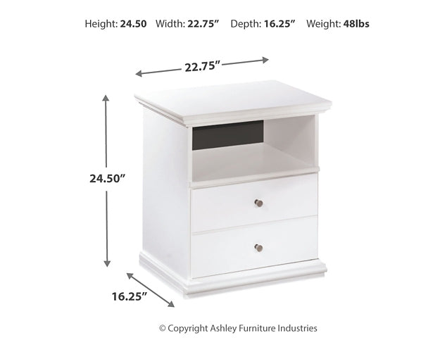 Bostwick Shoals King Panel Bed with Mirrored Dresser and Nightstand