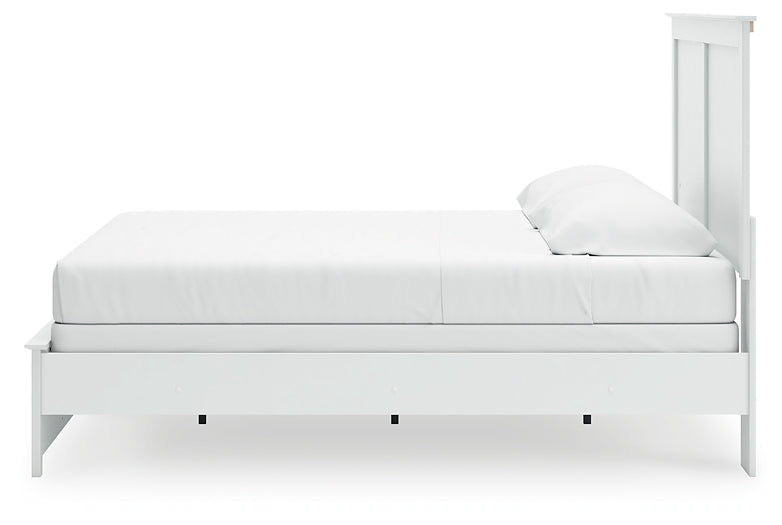 Bostwick Shoals King Panel Bed with Mirrored Dresser, Chest and Nightstand