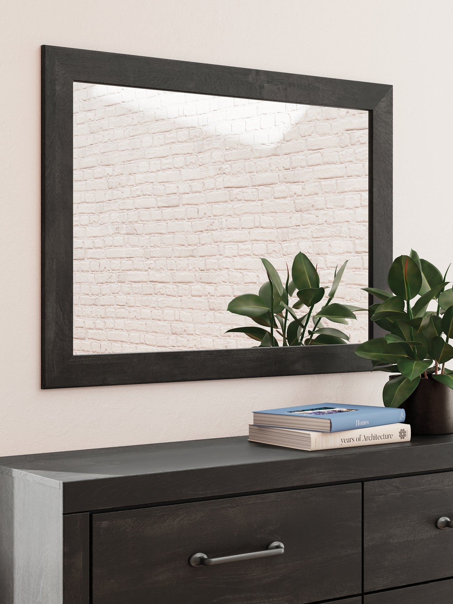 Hollivern Twin Panel Bed with Mirrored Dresser, Chest and Nightstand