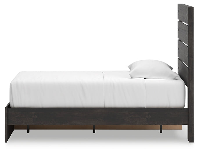 Hollivern Twin Panel Storage Bed with Mirrored Dresser and Chest