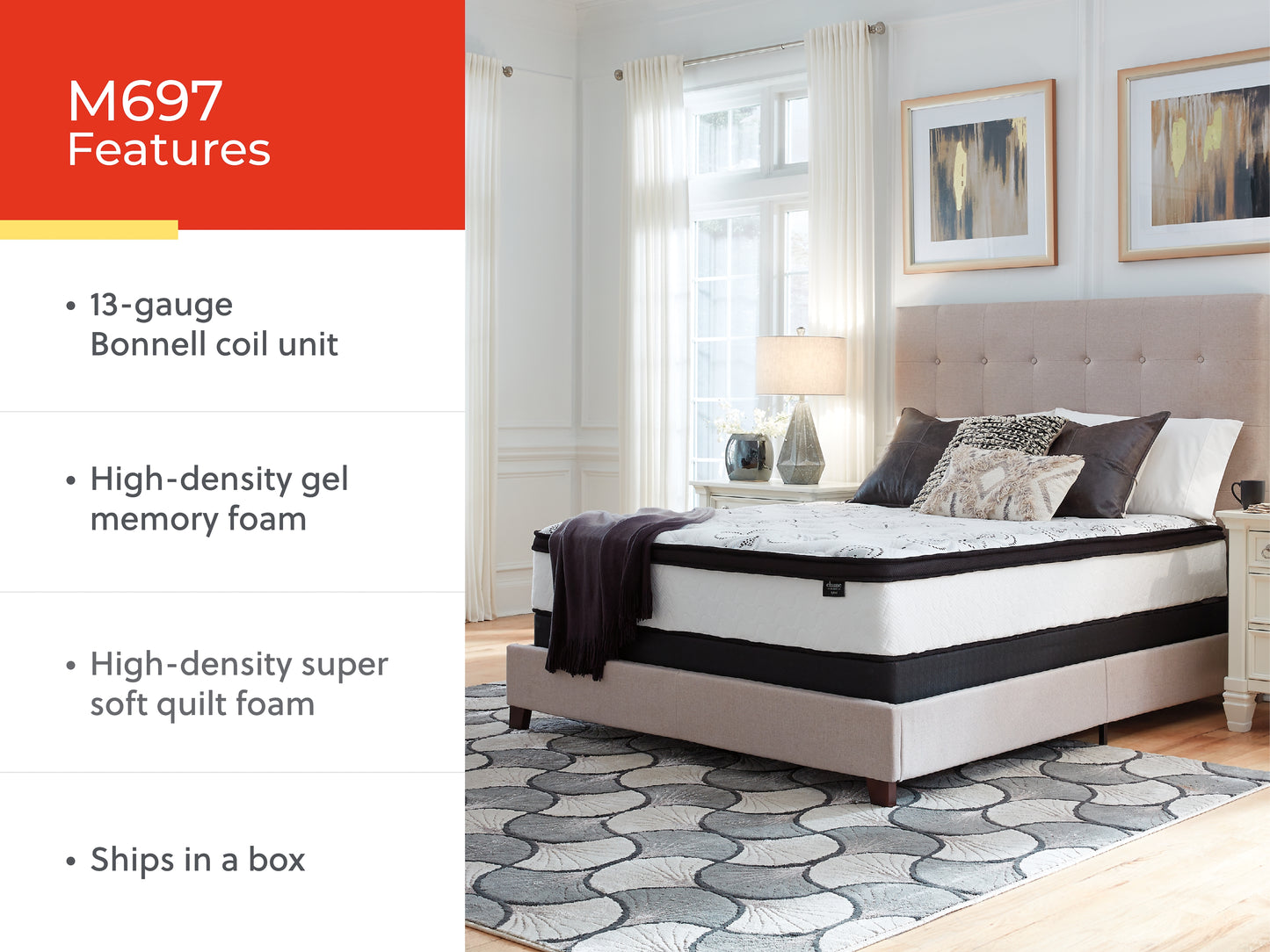 Ashley Express - Chime 12 Inch Hybrid Mattress