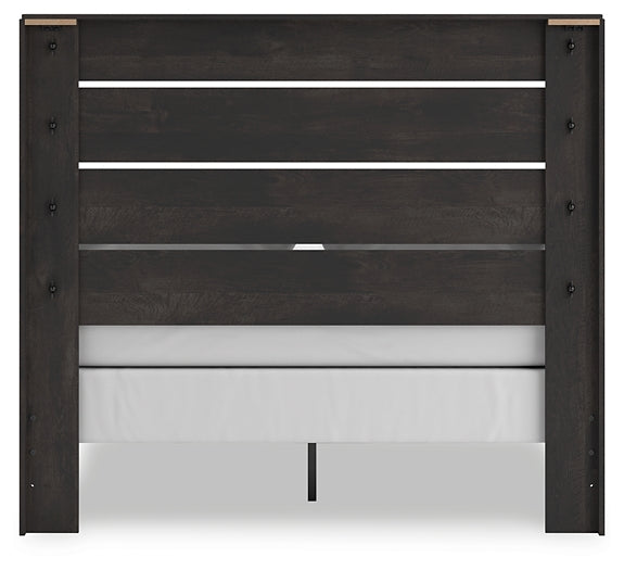 Hollivern Queen Panel Bed with Mirrored Dresser, Chest and Nightstand