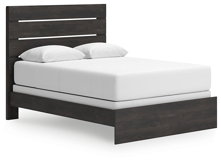 Hollivern Queen Panel Bed with Mirrored Dresser, Chest and Nightstand