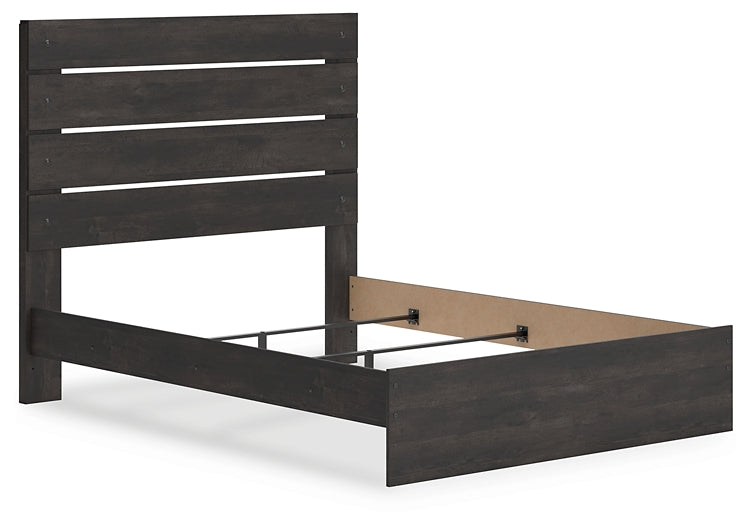 Hollivern Queen Panel Bed with Mirrored Dresser, Chest and Nightstand