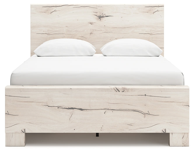 Queen Panel Bed with Mirrored Dresser