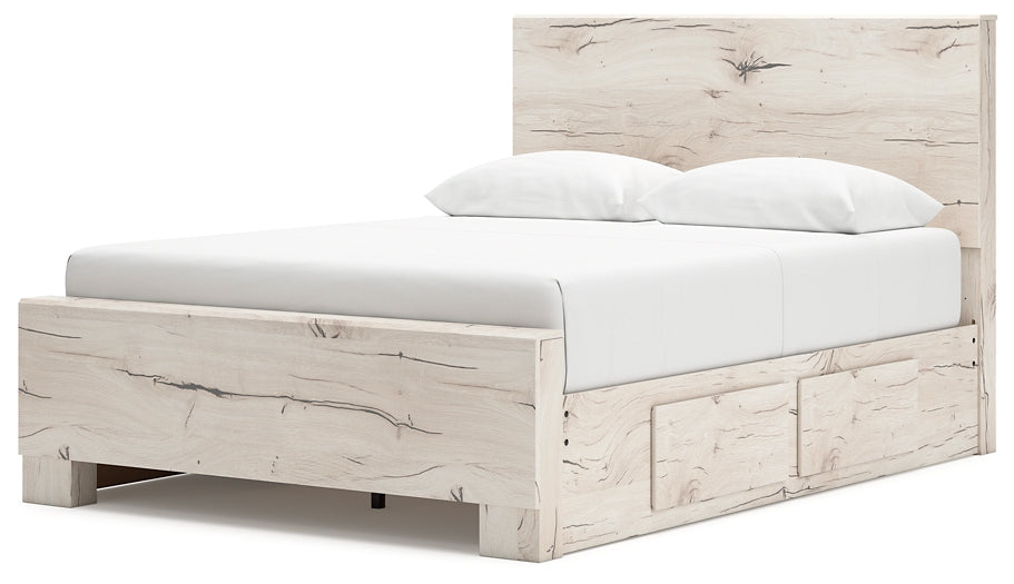 Queen Panel Bed with Mirrored Dresser