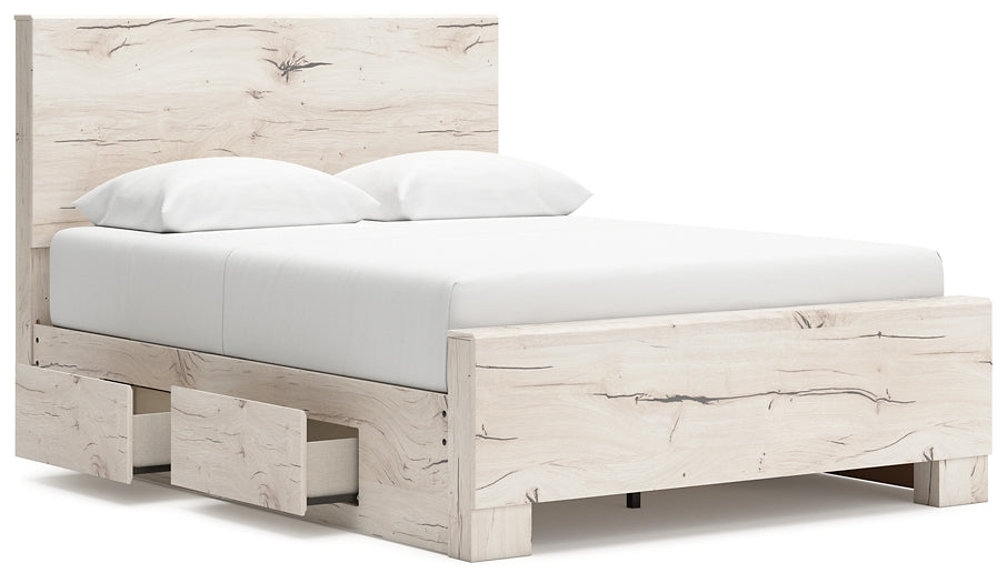 Queen Panel Bed with Mirrored Dresser