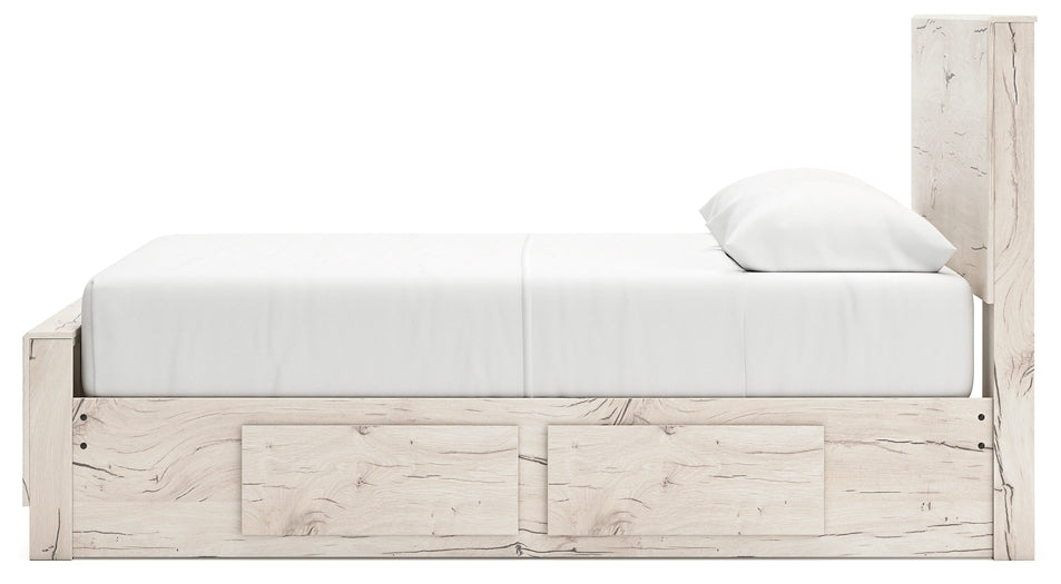 Queen Panel Bed with Mirrored Dresser