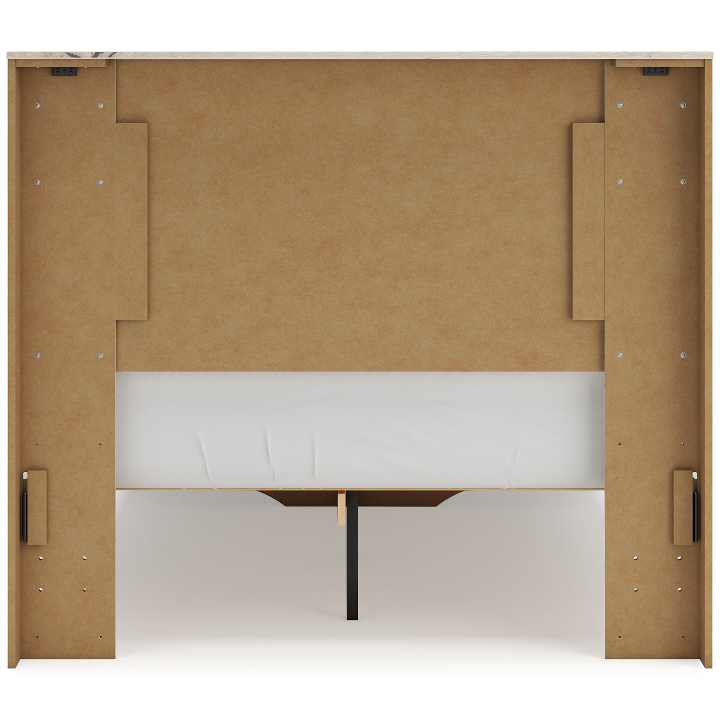 Full Panel Headboard with Mirrored Dresser, Chest and Nightstand