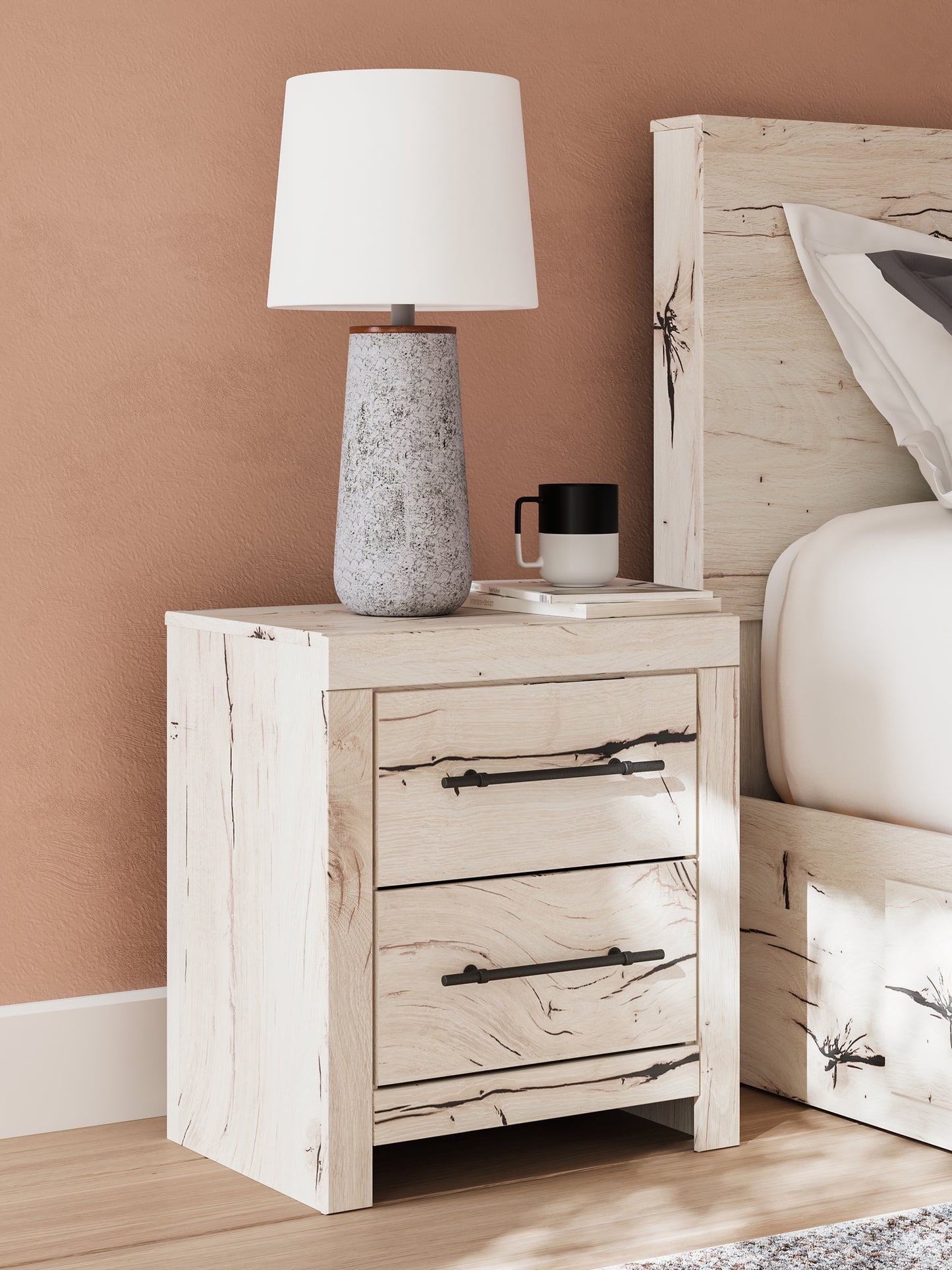 Queen Panel Headboard with Mirrored Dresser and Nightstand