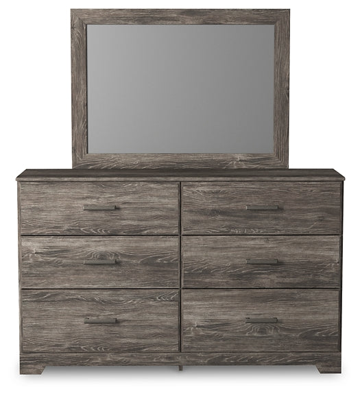 Ralinksi Full Panel Bed with Mirrored Dresser, Chest and Nightstand