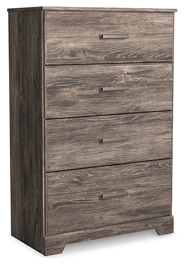 Ralinksi Full Panel Bed with Mirrored Dresser, Chest and Nightstand