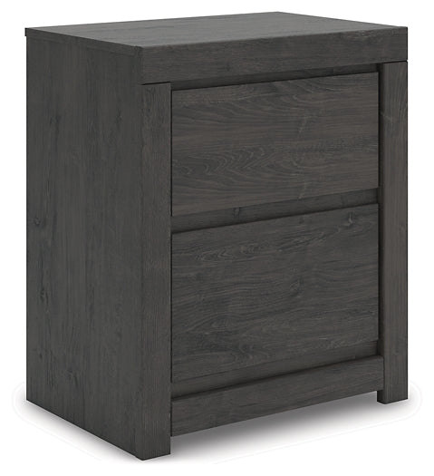 King Panel Bed with Mirrored Dresser, Chest and Nightstand