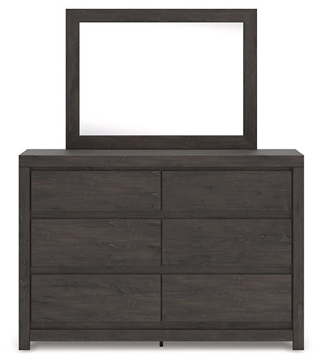 Queen Panel Storage Bed with Mirrored Dresser, Chest and Nightstand