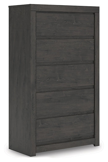 Queen Panel Storage Bed with Mirrored Dresser, Chest and Nightstand
