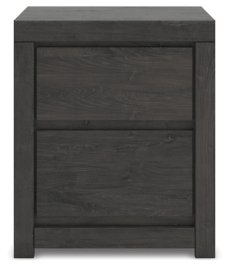 King Panel Bed with Mirrored Dresser and Nightstand