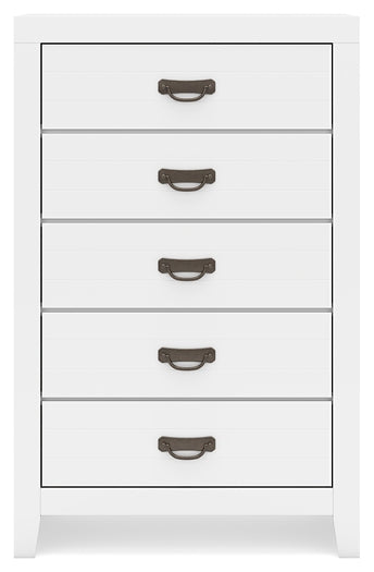 Binterglen King Panel Bed with Mirrored Dresser and Chest
