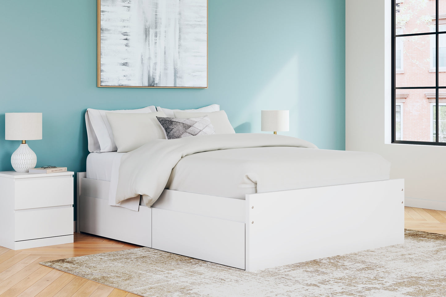 Ashley Express - Onita Queen Platform Bed with 1 Side Storage