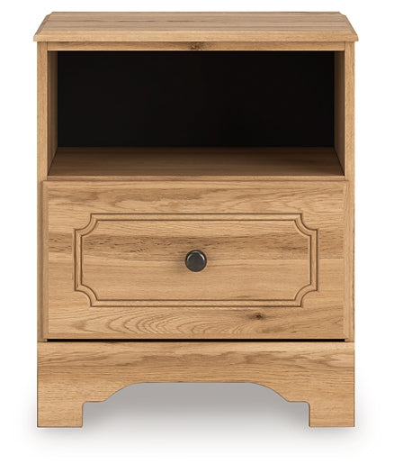 Aleaport Twin Panel Bed with Mirrored Dresser and Nightstand