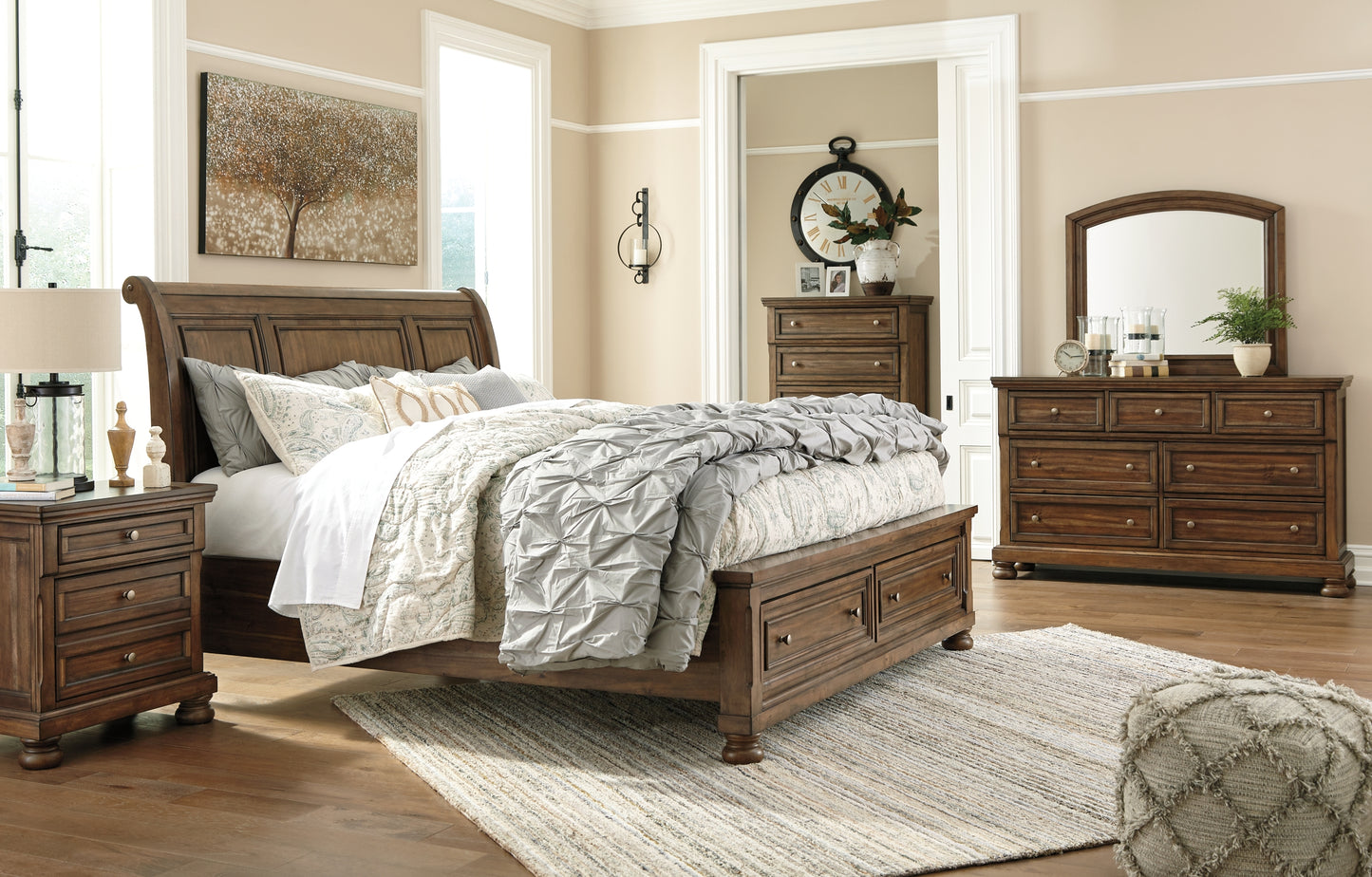 Ashley Express - Flynnter Queen Sleigh Bed with 2 Storage Drawers
