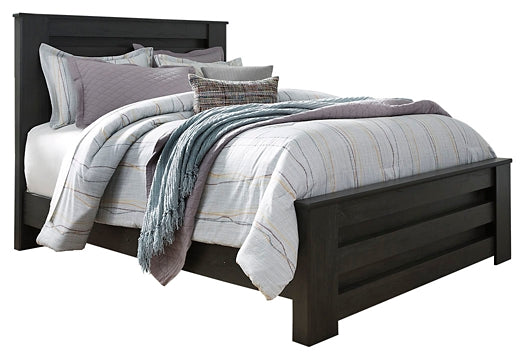 Brinxton Queen Panel Bed with Mirrored Dresser