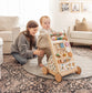 Tiny Land® Versatile Natural Wooden Baby Walker