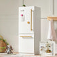 Tiny Land® Play Kitchen Accessories – Play Kitchen Fridge: Wooden Cabinet Refrigerator for Kids