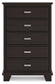 Covetown Twin Panel Bed with Mirrored Dresser, Chest and 2 Nightstands