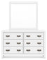 Binterglen Full Panel Bed with Mirrored Dresser