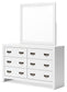 Binterglen King Panel Bed with Mirrored Dresser