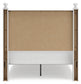 Mollviney Full Panel Bed with Mirrored Dresser and Nightstand