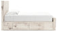King Panel Bed with Mirrored Dresser