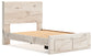 Full Panel Storage Bed with Mirrored Dresser