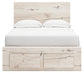 Full Panel Storage Bed with Mirrored Dresser