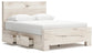 Queen Panel Bed with Mirrored Dresser