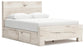 Queen Panel Bed with Mirrored Dresser