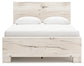 Queen Panel Bed with Mirrored Dresser