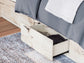 Queen Panel Bed with Mirrored Dresser